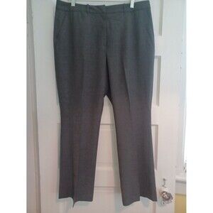 Talbots gray woolblend straight leg dress pants 14 career trousers minimalist